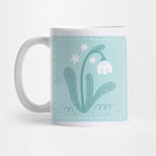 Simple Snowdrop Flower Mug